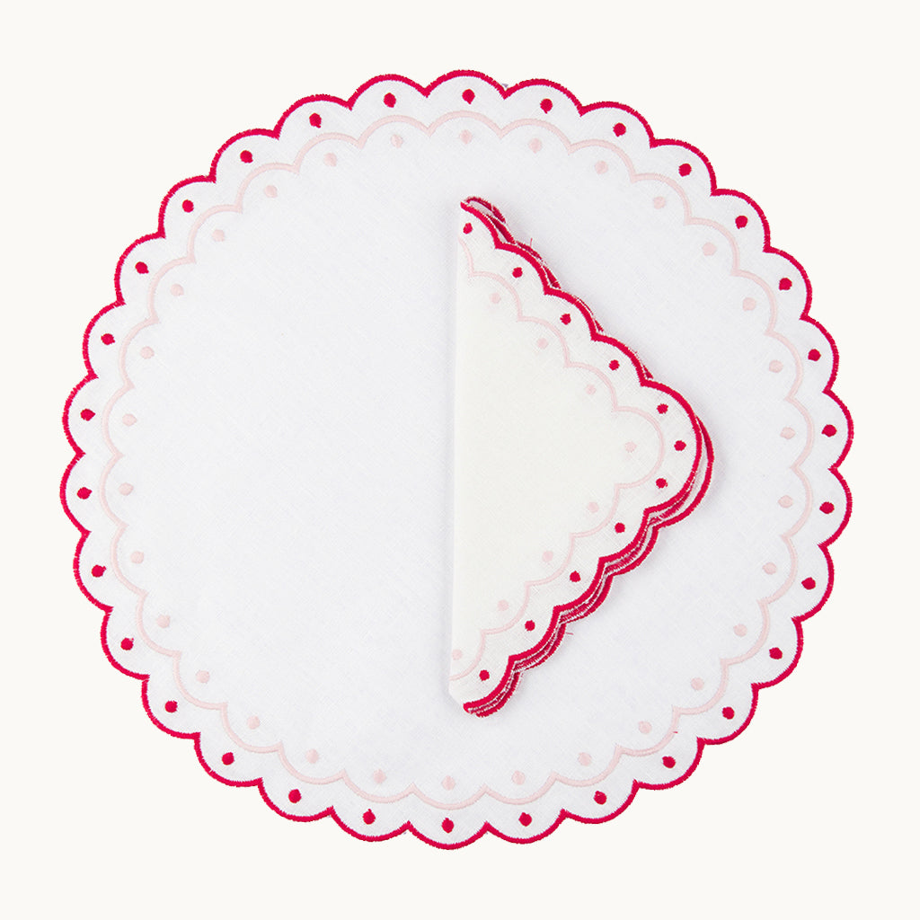 Carmen red linen placemat (set of 4)