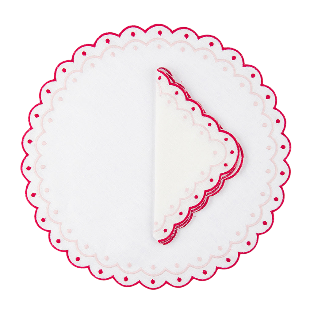 Carmen red linen placemat (set of 4)