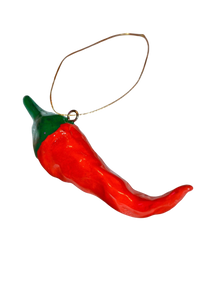 CERAMIC CHILI PEPPER ORNAMENT
