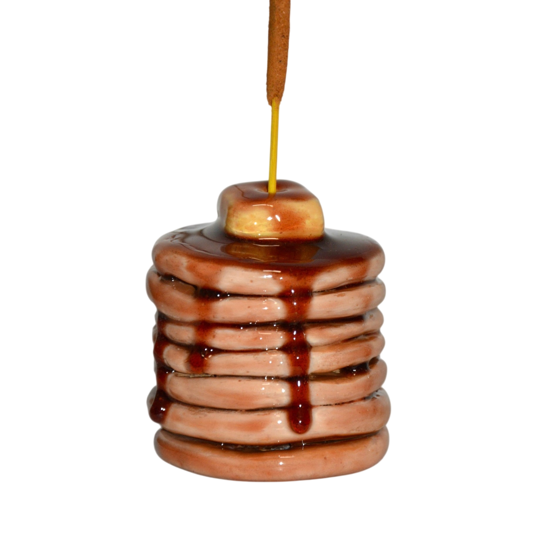 CERAMIC PANCAKE STACK INCENSE HOLDER