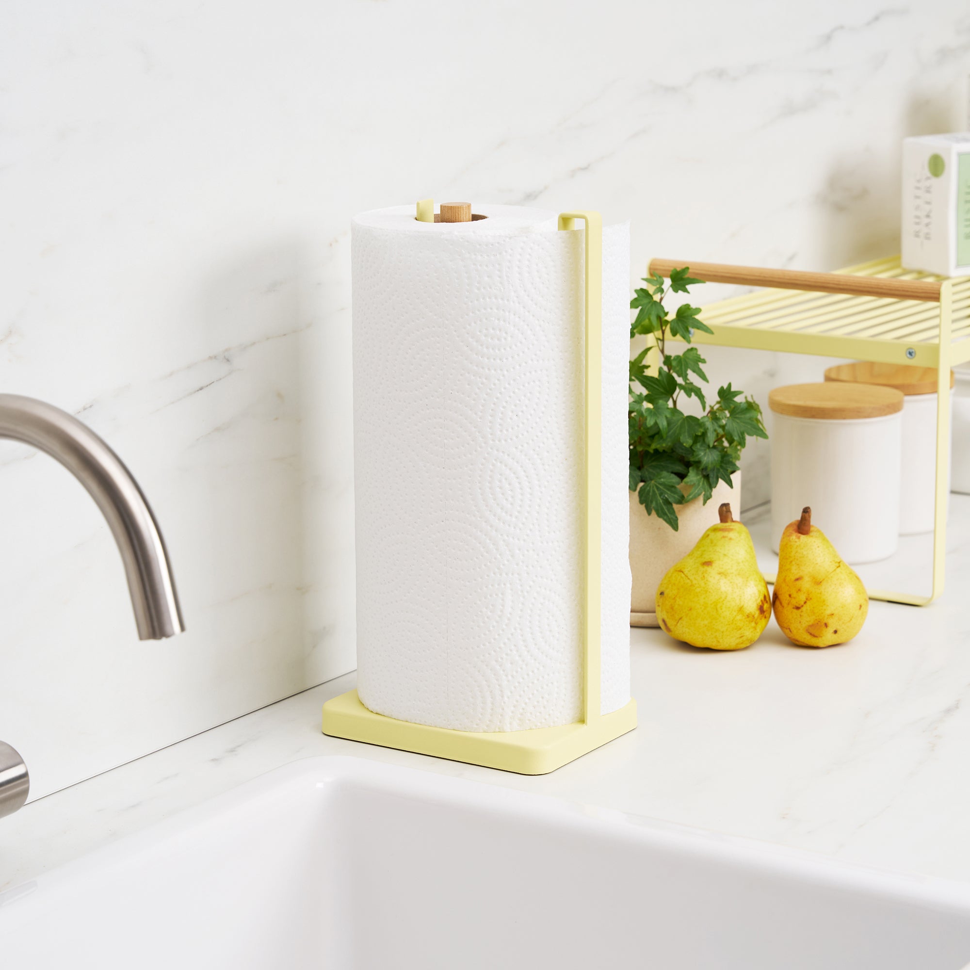 Paper Towel Holder - Steel + Wood