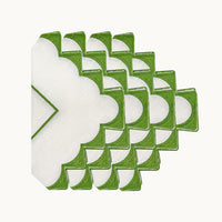 Charlotte green linen napkin (set of 4)