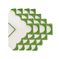Charlotte green linen napkin (set of 4)