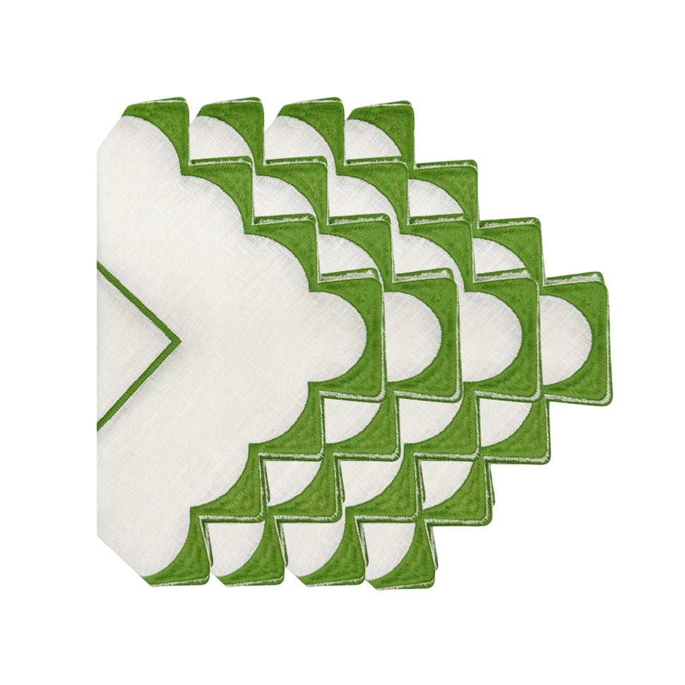 Charlotte green linen napkin (set of 4)