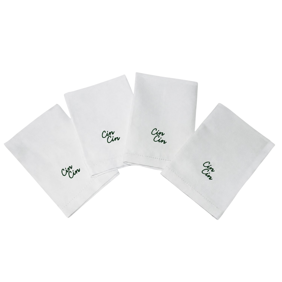 Cin Cin Dinner Napkins Set of 4 in Green