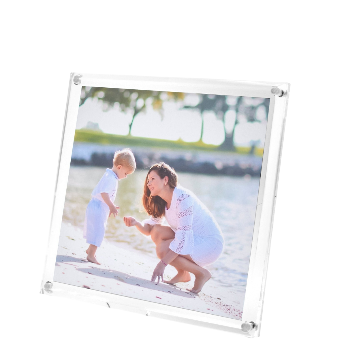 Clear Acrylic 6" x 6" Beveled Frame