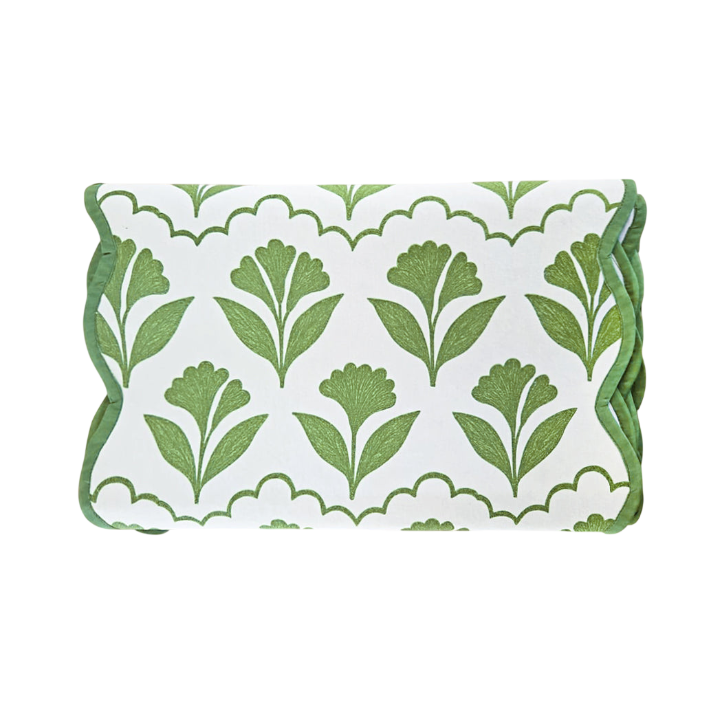 Josephine green table runner