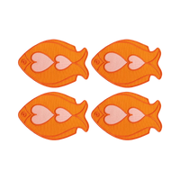 Octaevo Cocktail Coasters - Fish Orange (Set of 4)