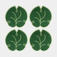 Octaevo Cocktail Coasters - Lily Leaf (Set of 4)