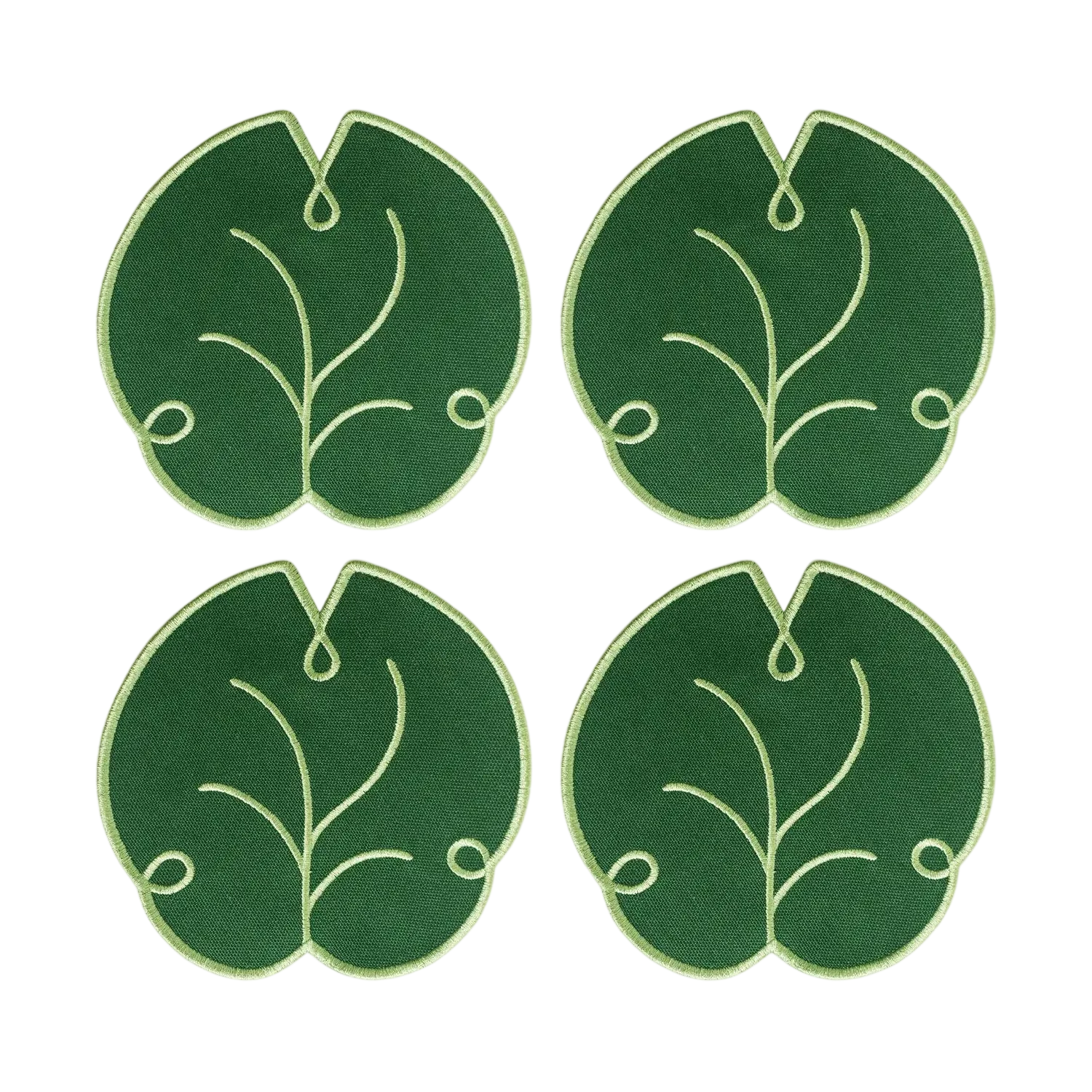 Octaevo Cocktail Coasters - Lily Leaf (Set of 4)