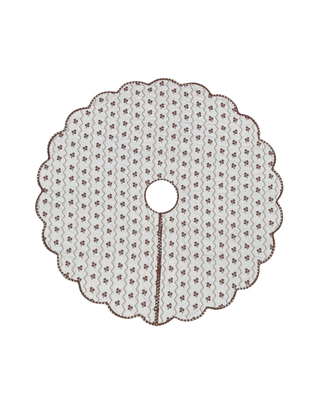 Constance Chocolate Reversible Scalloped Tree Skirt