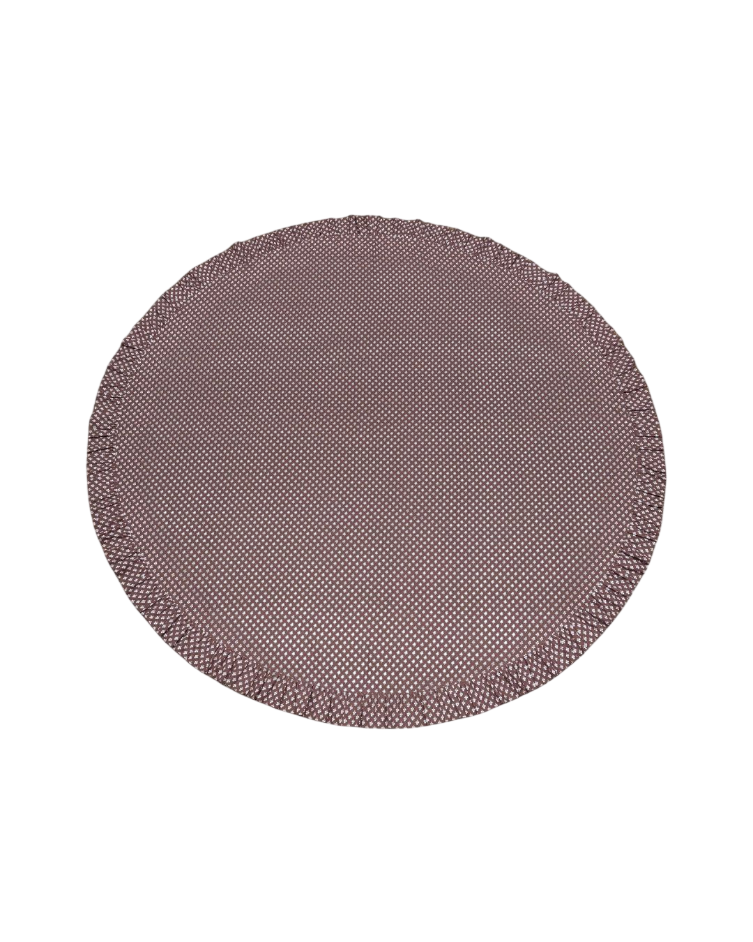 Constance Chocolate Round Tablecloth with Ruffle