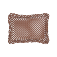 Constance Chocolate Ruffled Lumbar Pillow