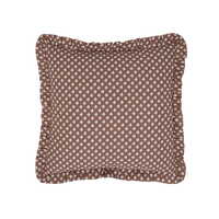 Constance Chocolate Ruffled Throw Pillow