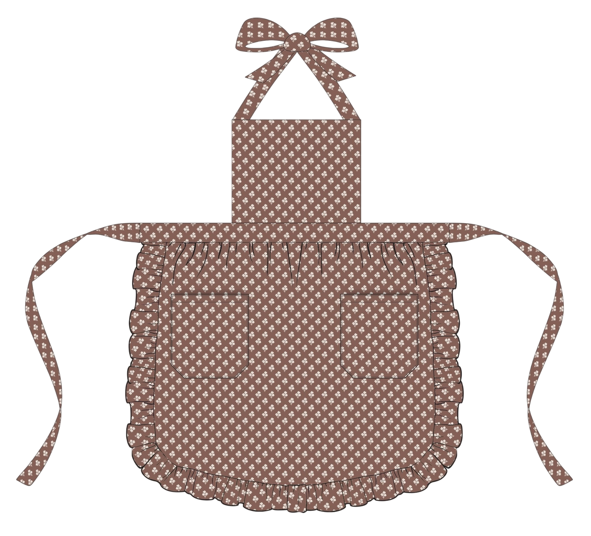 Constance Floral Ruffled Apron
