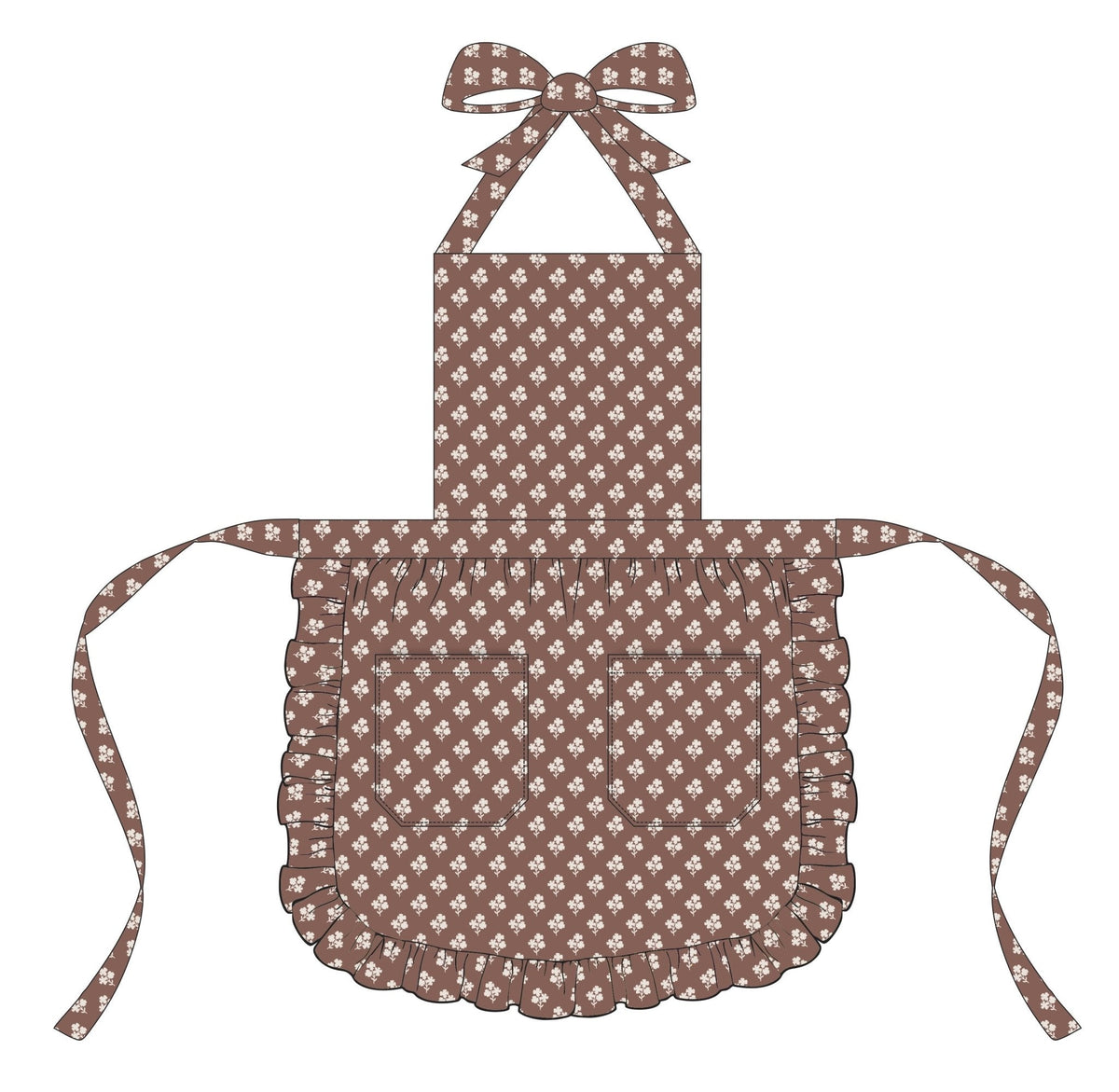 Constance Floral Ruffled Kids Apron