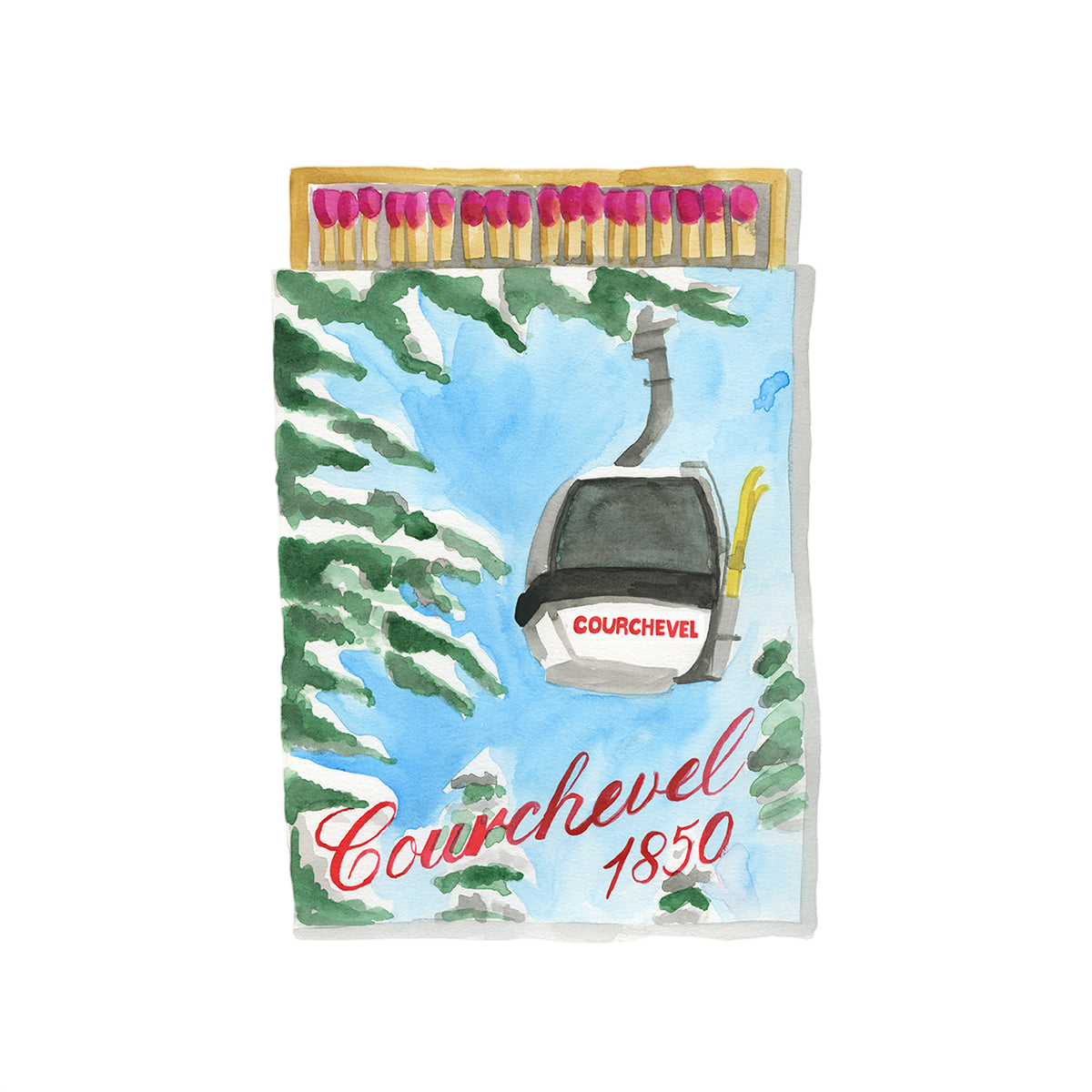 Courchevel Matchbook Art Print