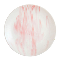 Pink Marble Ceramic Plates (Set of 2)