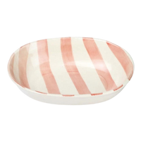 Ceramic Stripe Bowl - Pink (Set of 2)