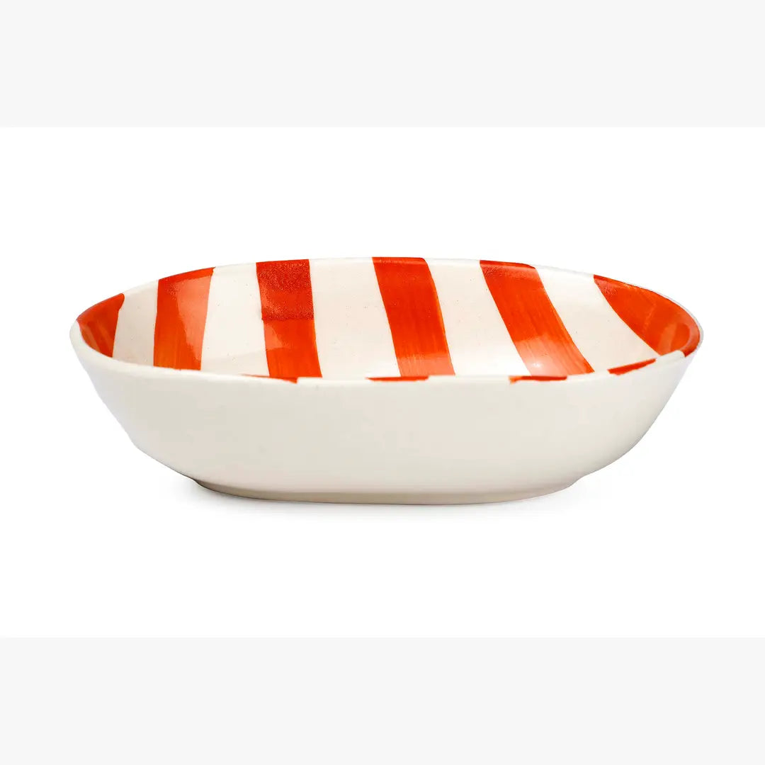 Ceramic Stripe Bowl (Set of 2)