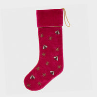 Sparkle Bee Stocking - Berry Pink