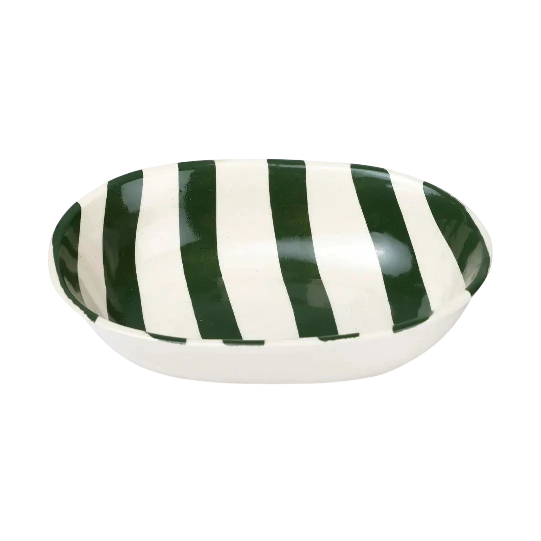 Ceramic Stripe Bowl (Set of 2)