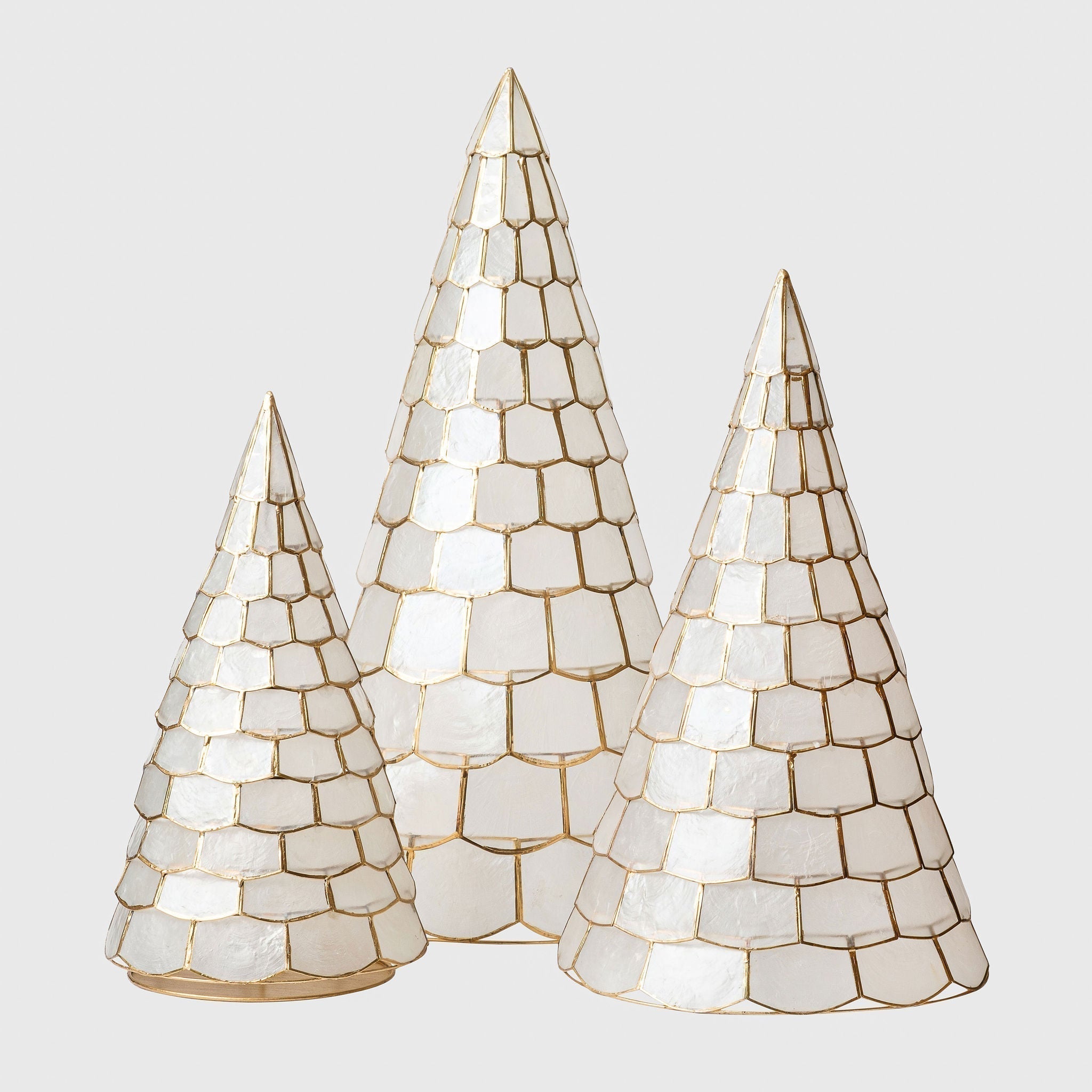 Capiz Trees - White (Set of 3)