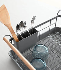Dish Rack - Steel + Wood