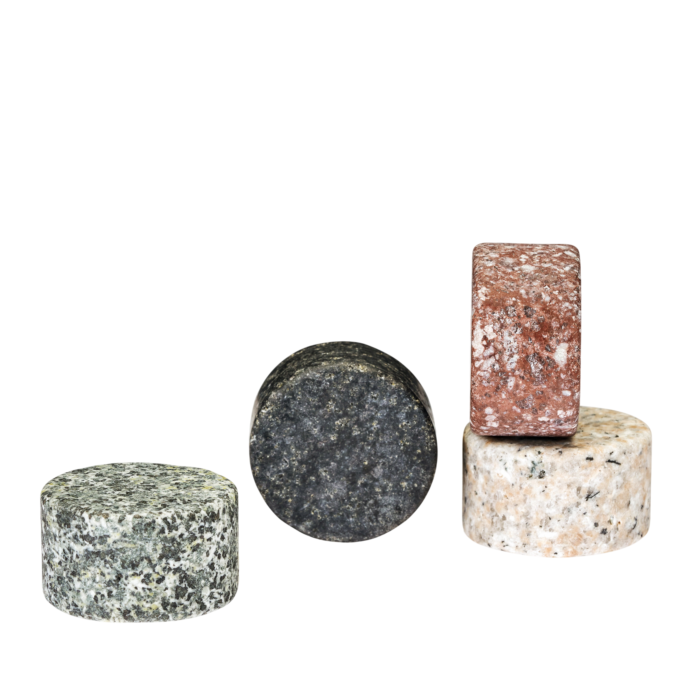 Glacier Rocks Granite Multi-Color Disks Set of 4