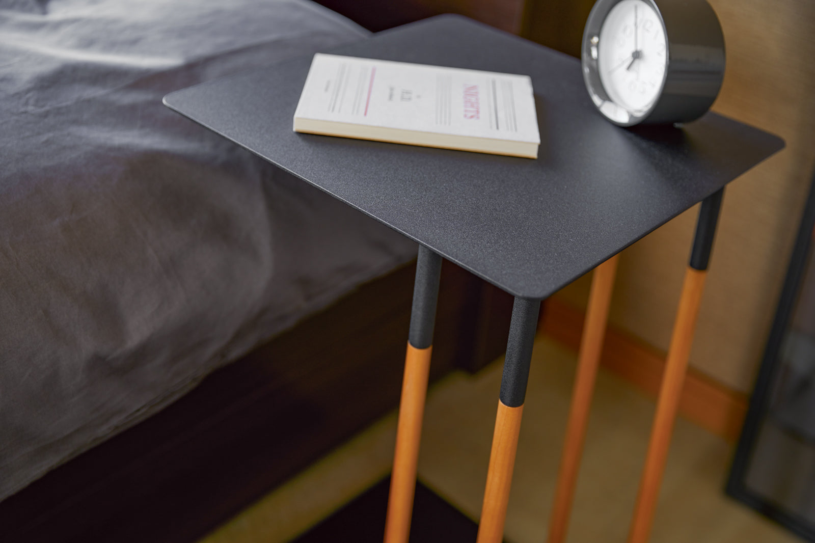 C Side Table (22" H)  - Steel + Wood