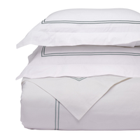 Ella Embroidered Duvet Cover & Shams Bedding Bundle