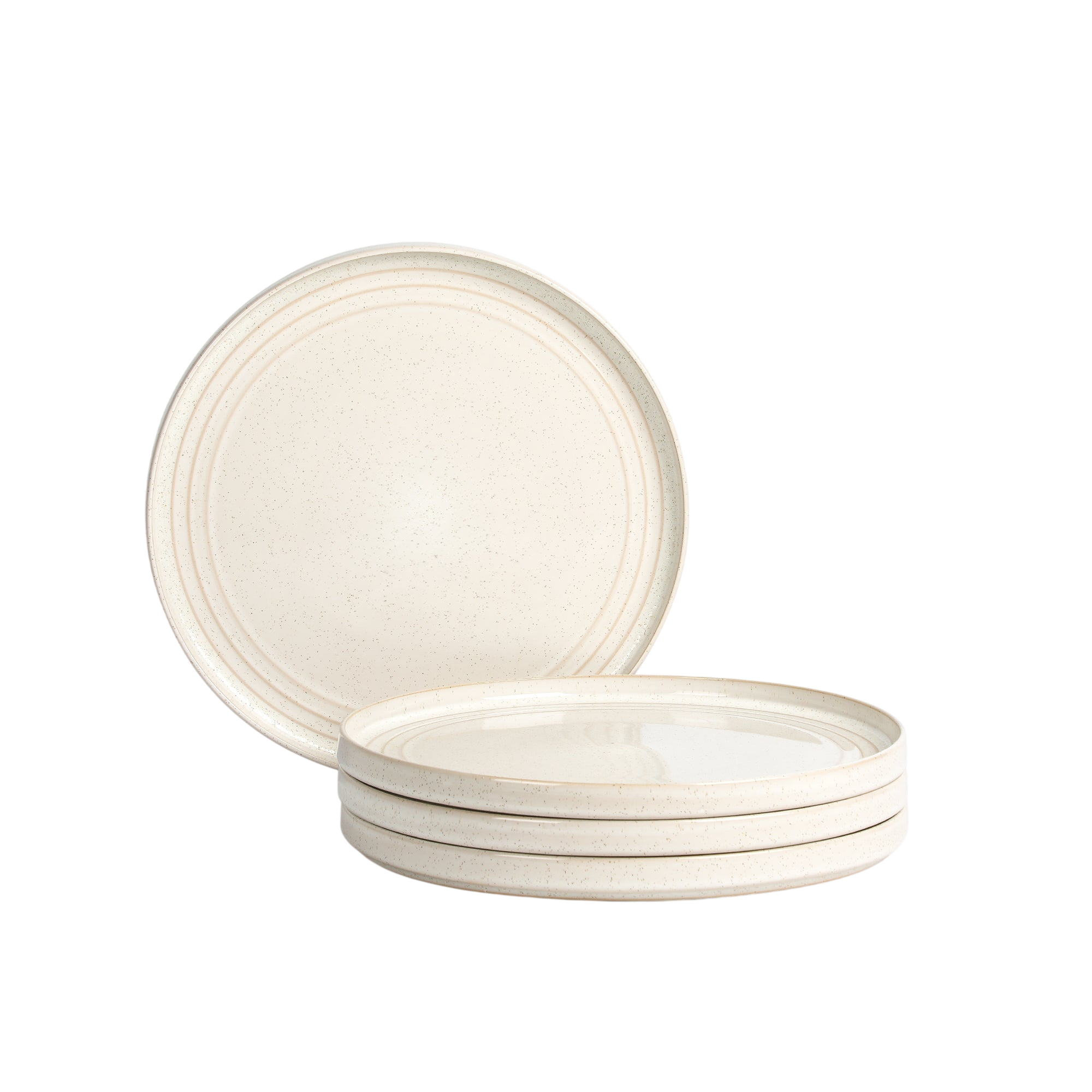 Claire Stoneware Dinner Plate Set - White