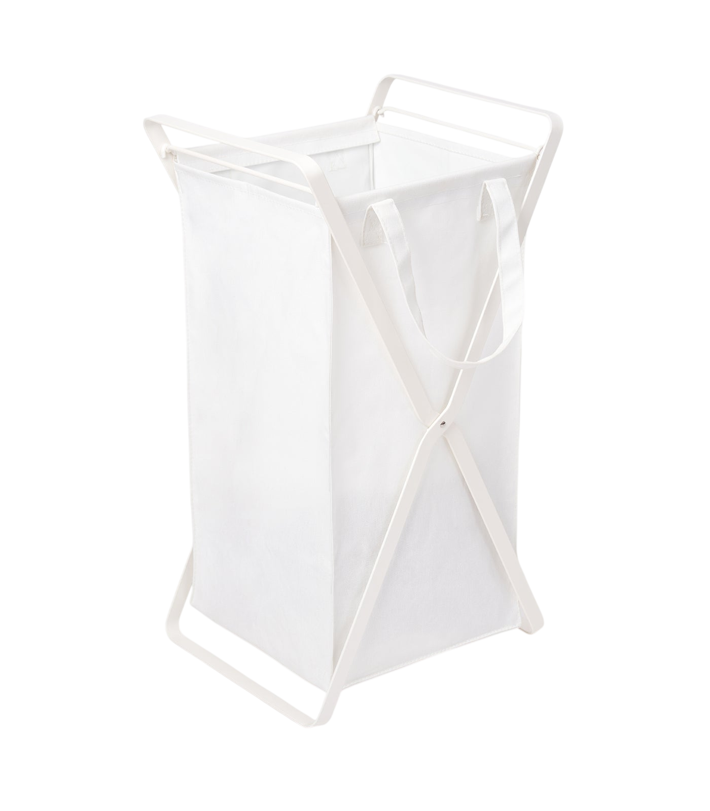 Laundry Hamper with Cotton Liner - Two Sizes - Steel + Cotton