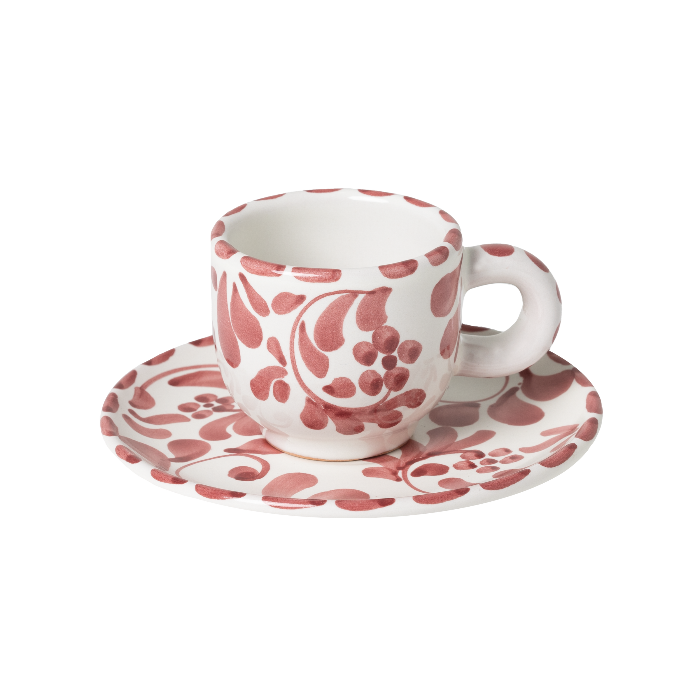 Espresso Cup with Saucer - Vino Tinto