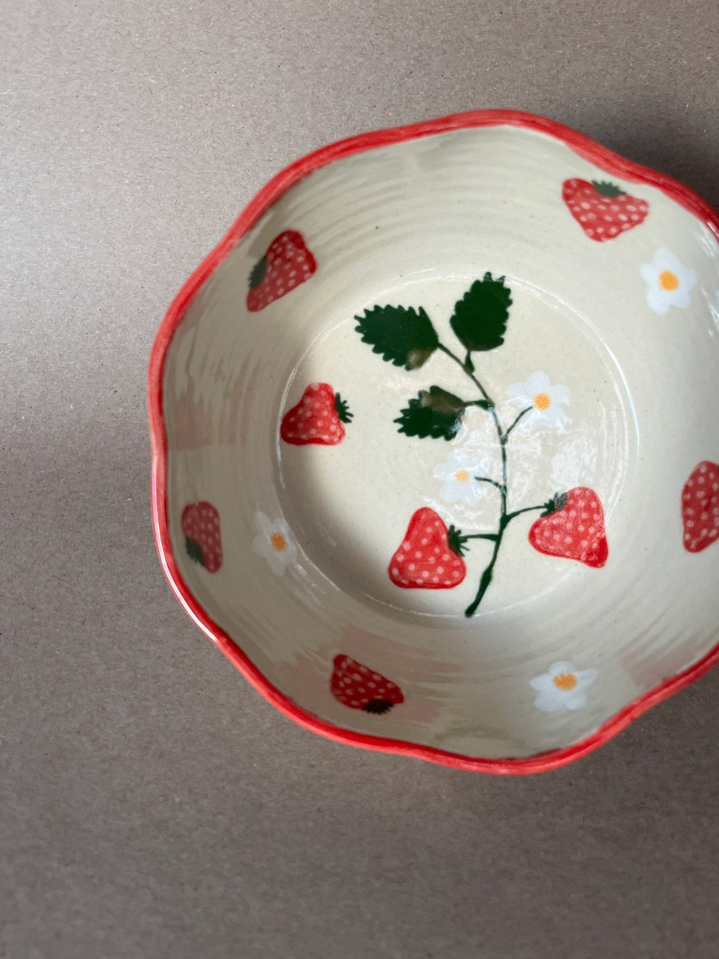 Strawberry Flowers Pasta/Salad Bowl (Set of 6)
