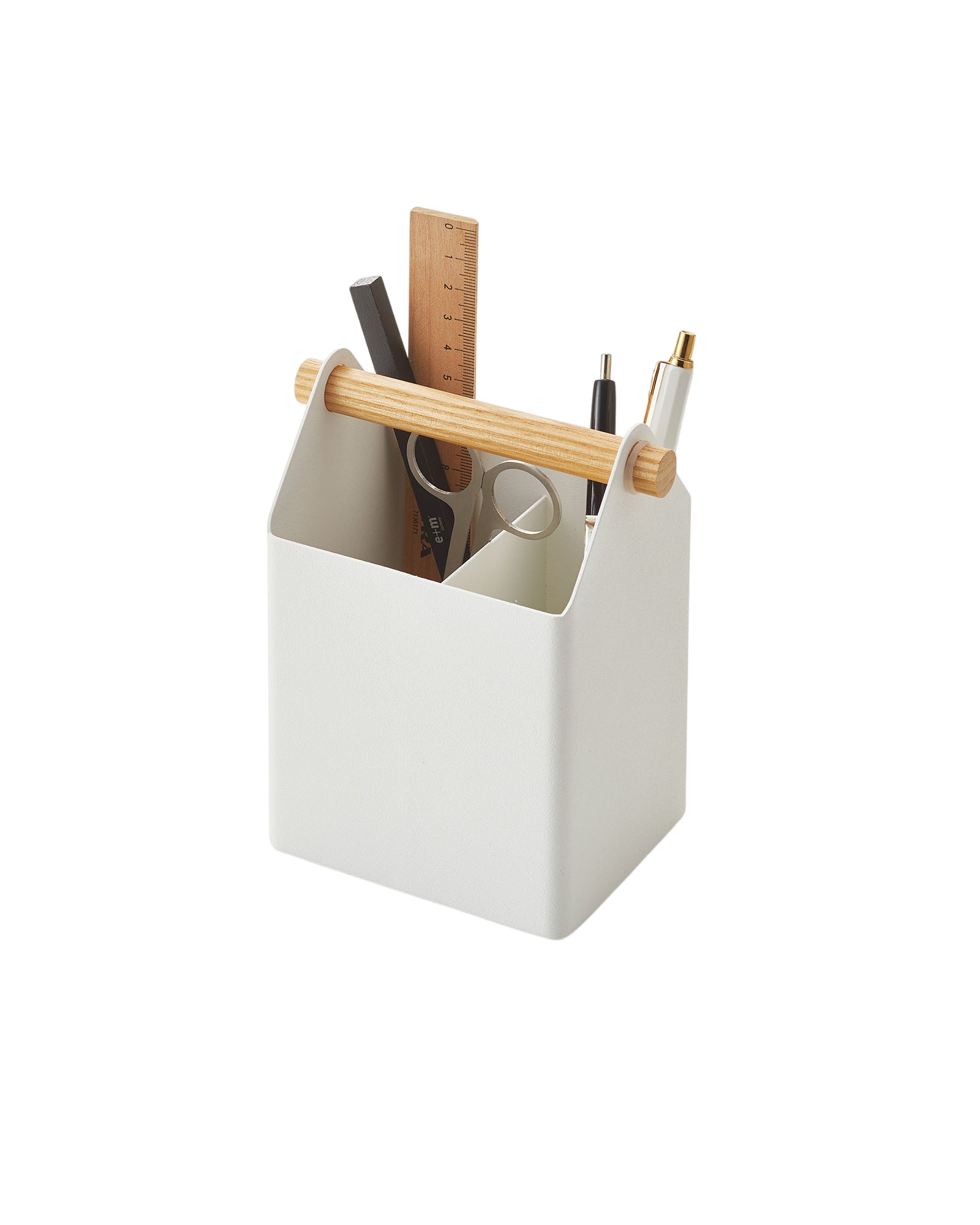 Pen + Desk Organizer - Small - Steel + Wood