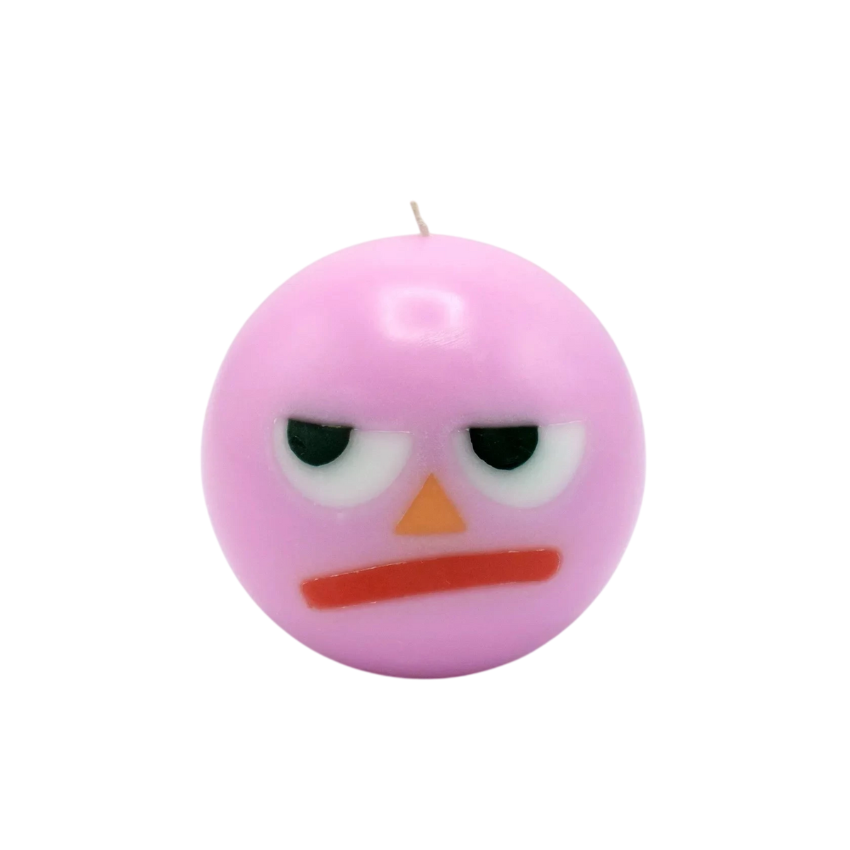 Moodz - Grumpy Round Face Candle - Pink