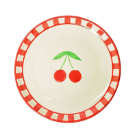 Ceramic Cherry Dessert Plate (Set of 2)