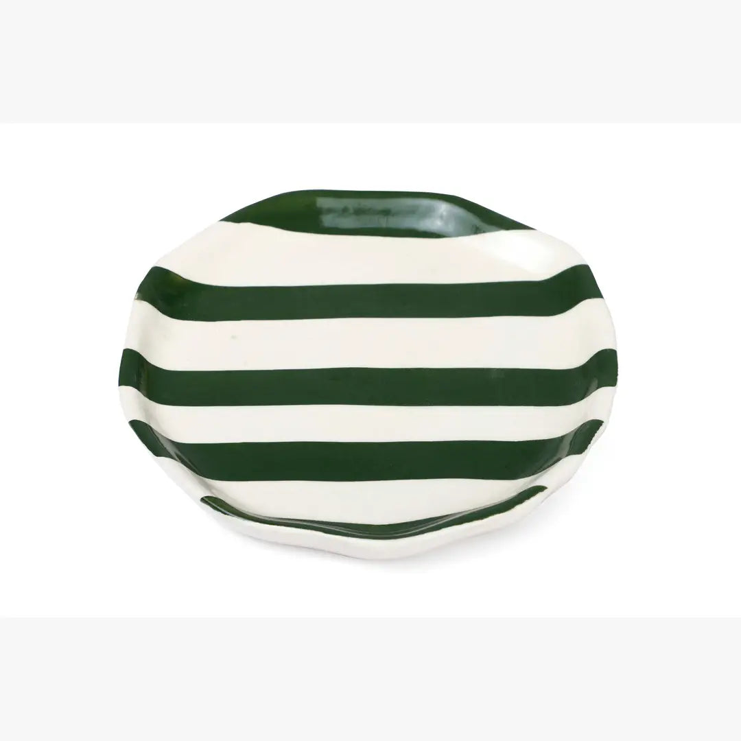 Ceramic Stripe Appetizer Plate (Set of 6)