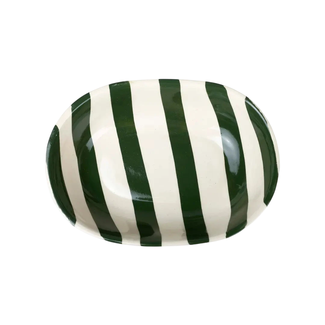 Ceramic Stripe Bowl (Set of 2)