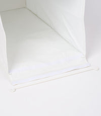 Laundry Hamper with Cotton Liner - Two Sizes - Steel + Cotton