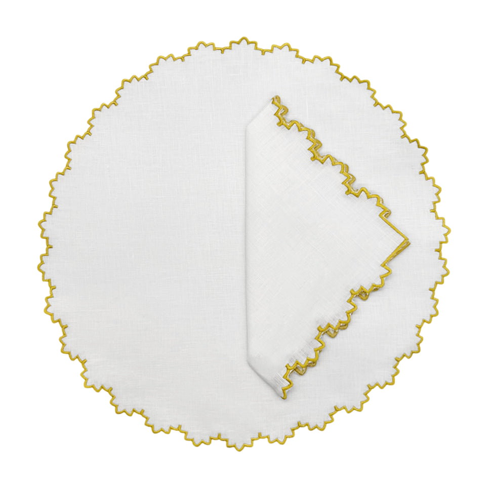 Gardenia Gold Linen Placemat (set of 4)
