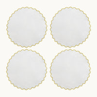Gardenia Gold Linen Placemat (set of 4)