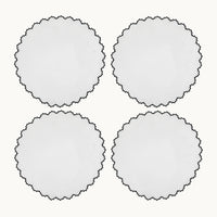 Gardenia Black Linen Placemat (set of 4)