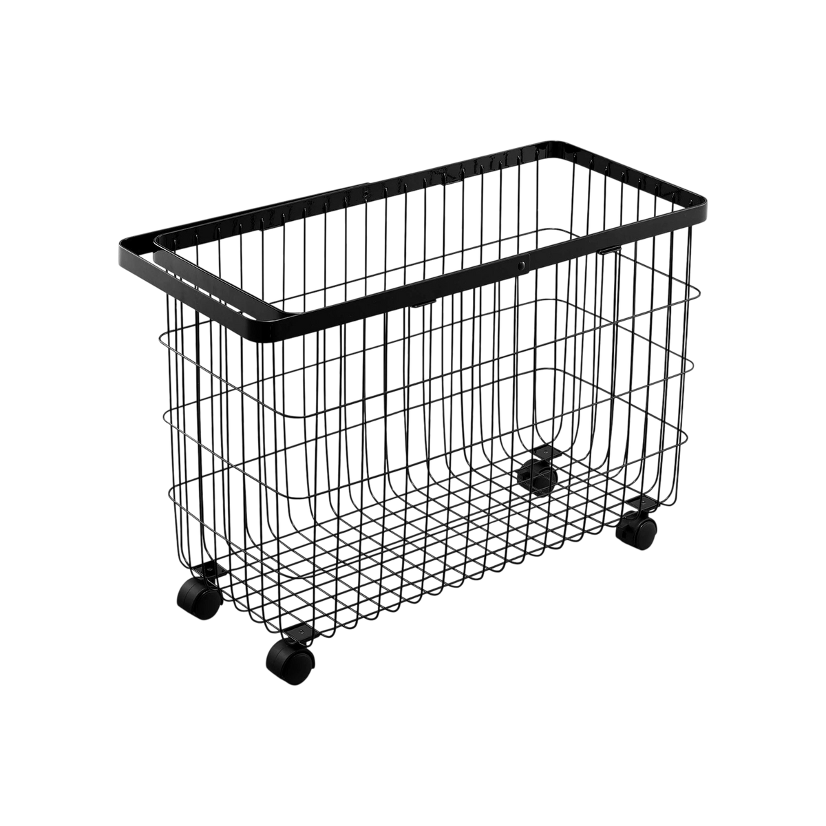 Rolling Wire Basket (14.8" H)  - Steel