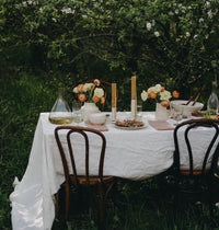 Fringed Linen Tablecloth