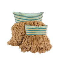 Wugo Throw Pillow - Iridescent Cape Blue/Andes Sand