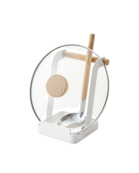Lid & Ladle Stand - Steel + Wood