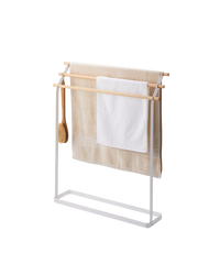 Bath Towel Rack (32" H)  - Steel + Wood