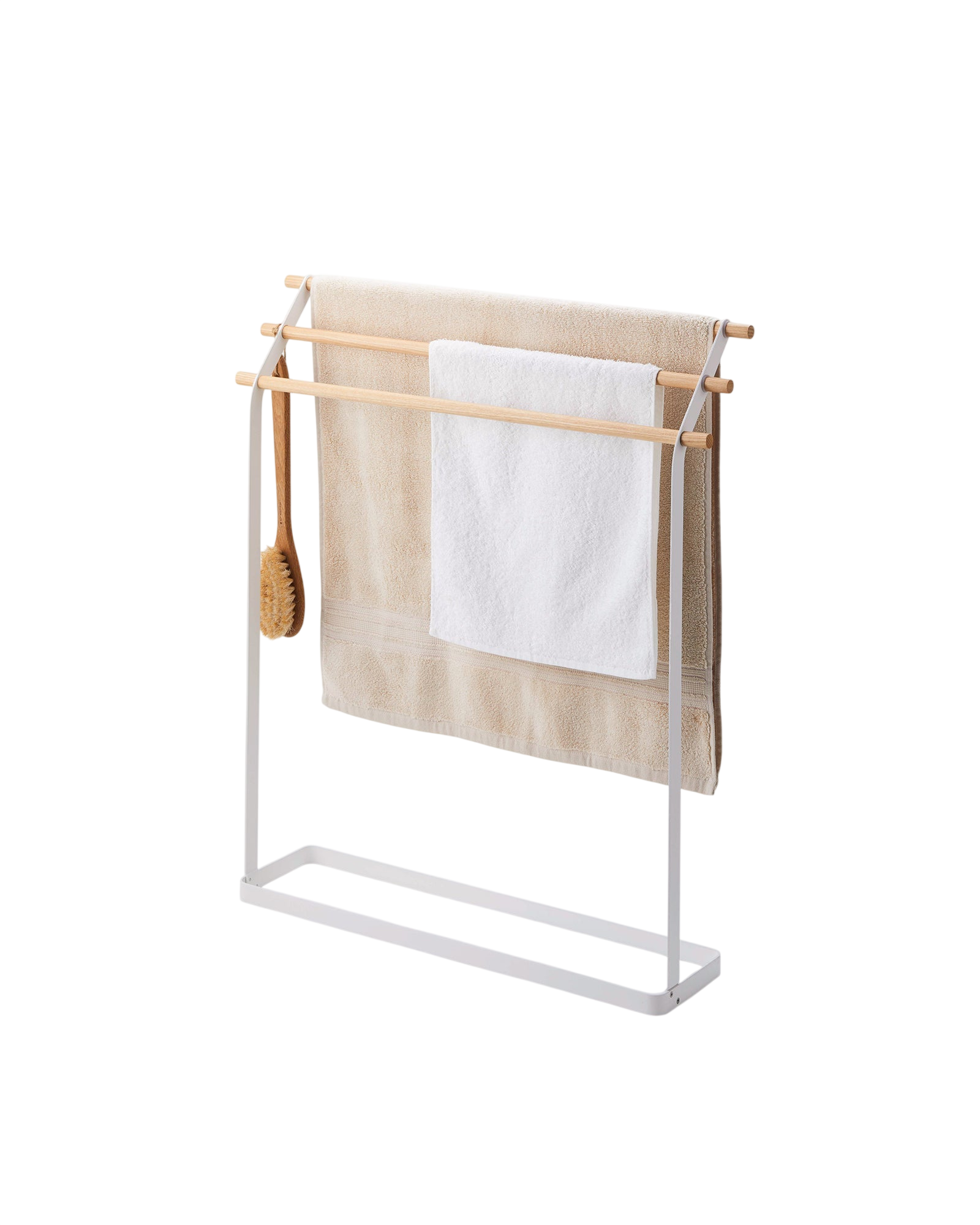 Bath Towel Rack (32" H)  - Steel + Wood